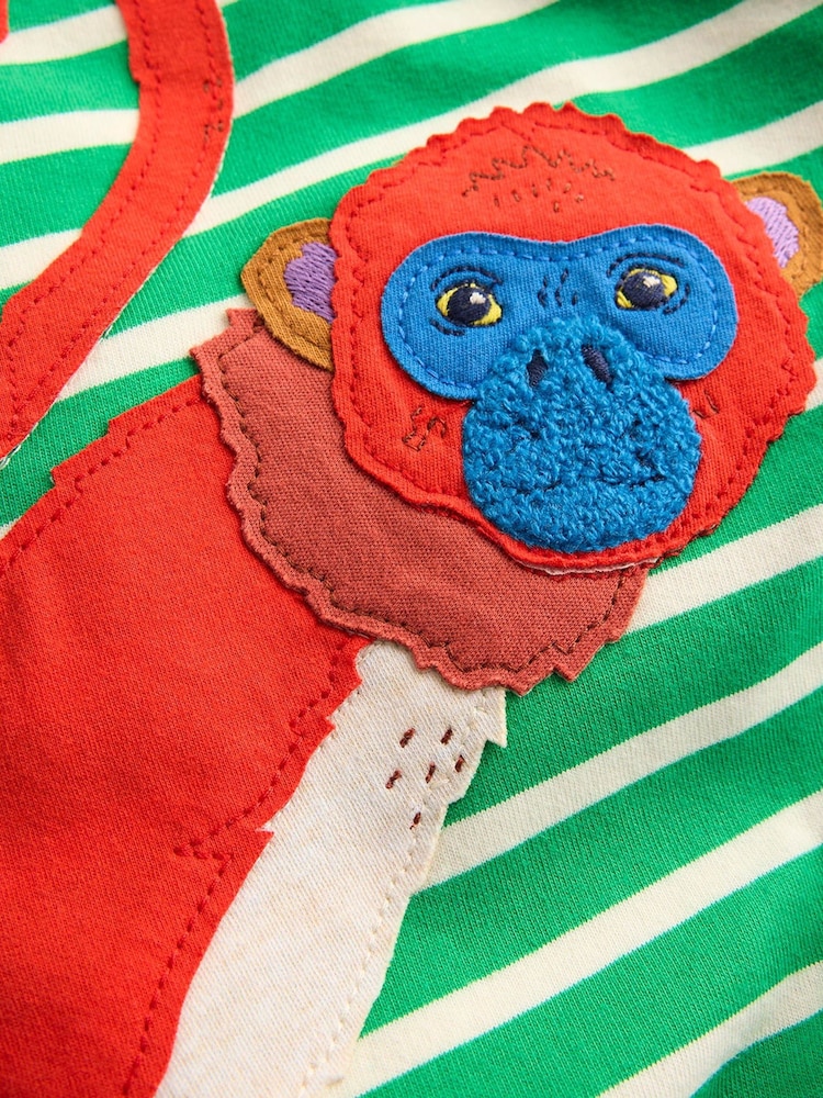Boden Green 100% Cotton Appliqué T-Shirt - Image 3 of 3