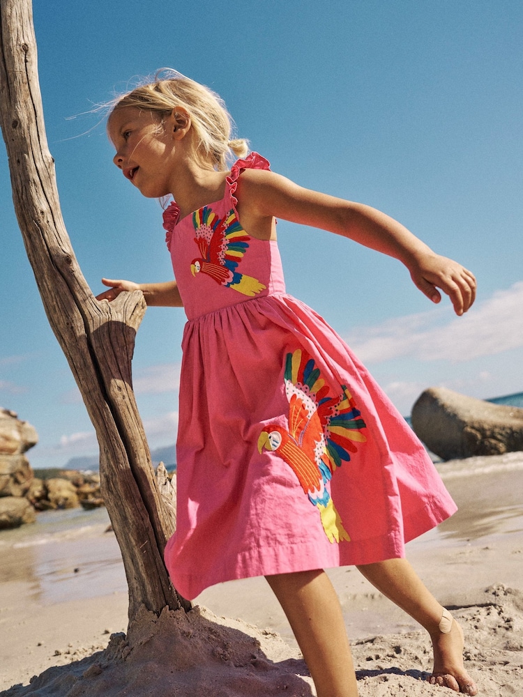 Boden Pink Annalisa Appliqué 100% Cotton Sundress - Image 1 of 4 Boden Pink Annalisa Appliqué 100% Cotton Sundress - Image 1 of 4