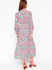 Boden Multi Elena Tiered Midi 100% Cotton Dress - Image 4 of 5