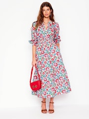 Boden Multi Elena Tiered Midi 100% Cotton Dress - Image 5 of 5