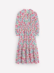 Boden Multi Elena Tiered Midi 100% Cotton Dress - Image 6 of 6