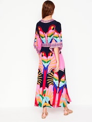 Boden Multi Pink Maya Kimono Jersey Maxi Dress - Image 5 of 6