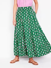 Boden Green Nadia Poplin Maxi 100% Cotton Skirt - Image 3 of 5