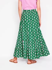 Boden Green Nadia Poplin Maxi 100% Cotton Skirt - Image 4 of 5
