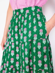 Boden Green Nadia Poplin Maxi 100% Cotton Skirt - Image 5 of 5