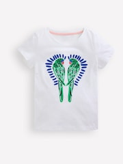 Boden White Bay Boucle 100% Cotton T-Shirt - Image 2 of 4