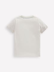 Boden White 100% Cotton Glow In The Dark T-Shirt - Image 2 of 3