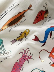 Boden White 100% Cotton Glow In The Dark T-Shirt - Image 3 of 3