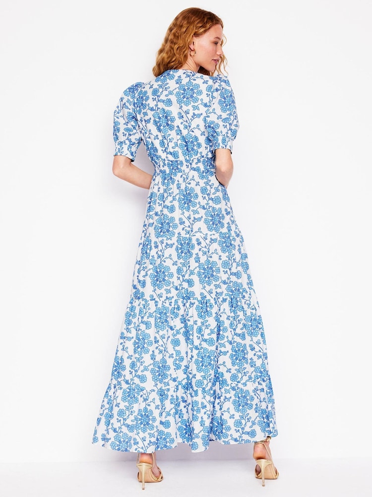 chinese dress ladies Lola Blouson Maxi Dress-Rainbow Multigingham main image 1