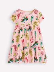 Boden Pink Ariel Twirly Jersey 100% Cotton Dress - Image 1 of 3