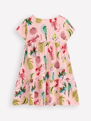 Boden Pink Ariel Twirly Jersey 100% Cotton Dress - Image 2 of 3