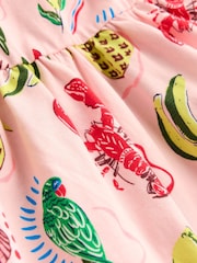 Boden Pink Ariel Twirly Jersey 100% Cotton Dress - Image 3 of 3