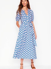 Boden Blue Sofia Trim Jersey Midi Dress - Image 1 of 5