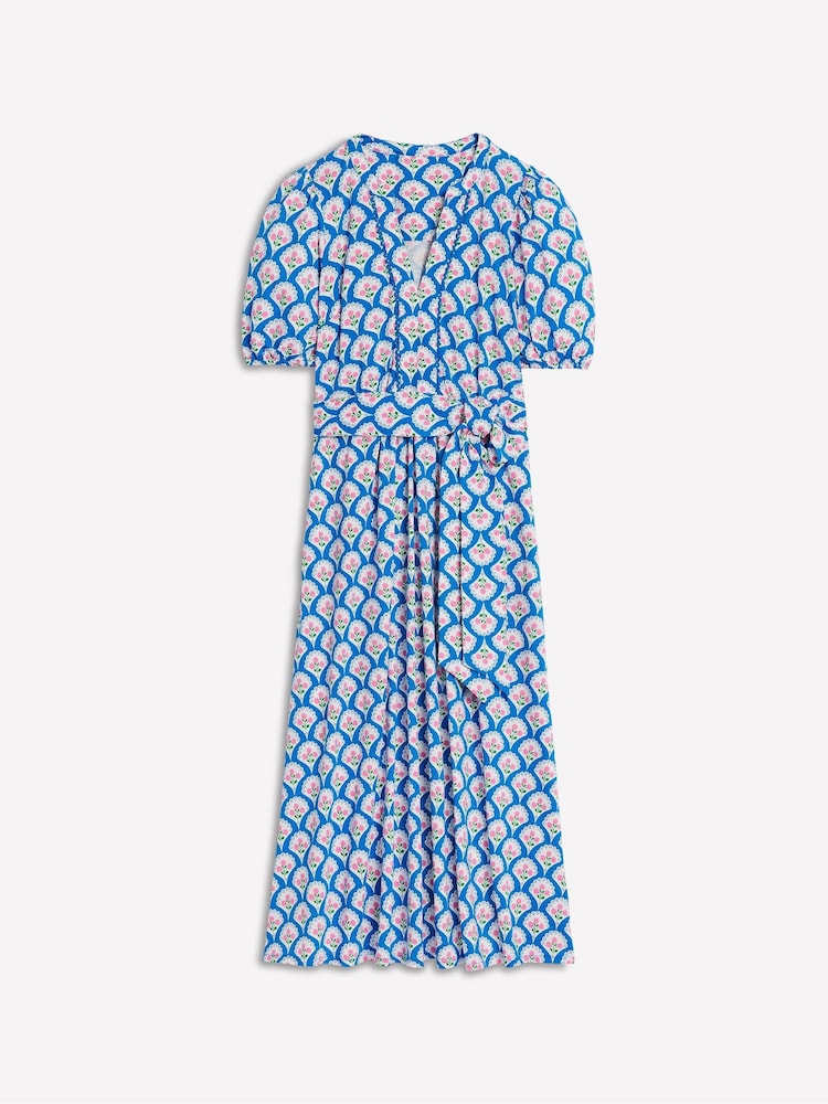 Boden Blue Sofia Trim Jersey Midi Dress - Image 2 of 5