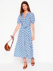 Boden Blue Sofia Trim Jersey Midi Dress - Image 4 of 5