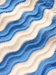 Boden Blue Fun Knitted 100% Cotton Shorts - Image 4 of 4