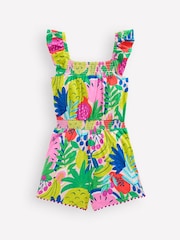 Boden Green 100% Cotton Ciara Pom Trim Jersey Playsuit - Image 3 of 4