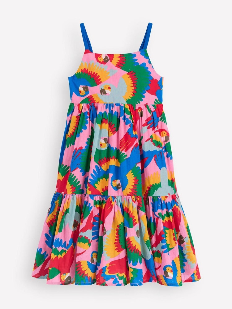 Boden Green Aurelia Tiered Twirly 100% Cotton Dress - Image 1 of 3
