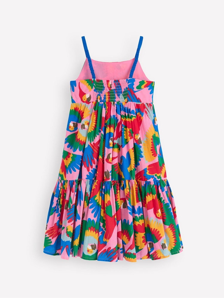 Boden Green Aurelia Tiered Twirly 100% Cotton Dress - Image 2 of 3