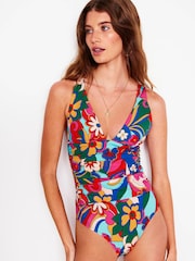 Boden Multi Mykonos Deep V Swimsuit - Image 1 of 7