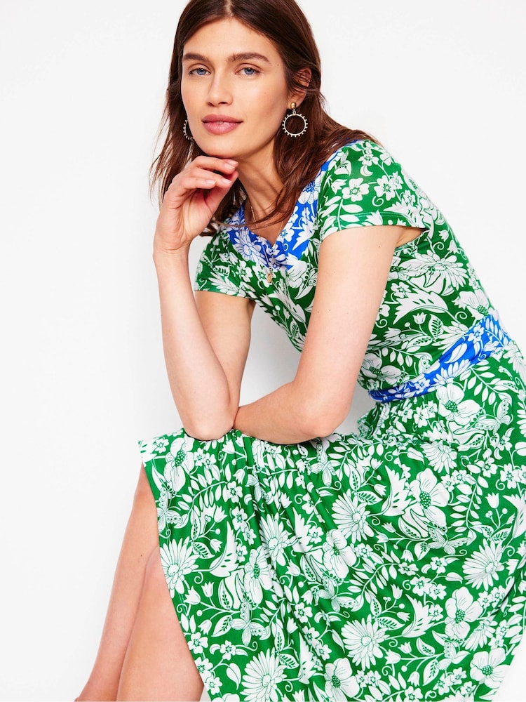Boden Green Melanie Jersey Midi Dress - Image 2 of 5 Boden Green Melanie Jersey Midi Dress - Image 2 of 5