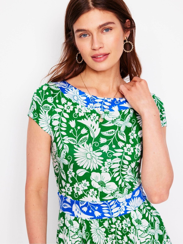 Boden Green Melanie Jersey Midi Dress - Image 5 of 5