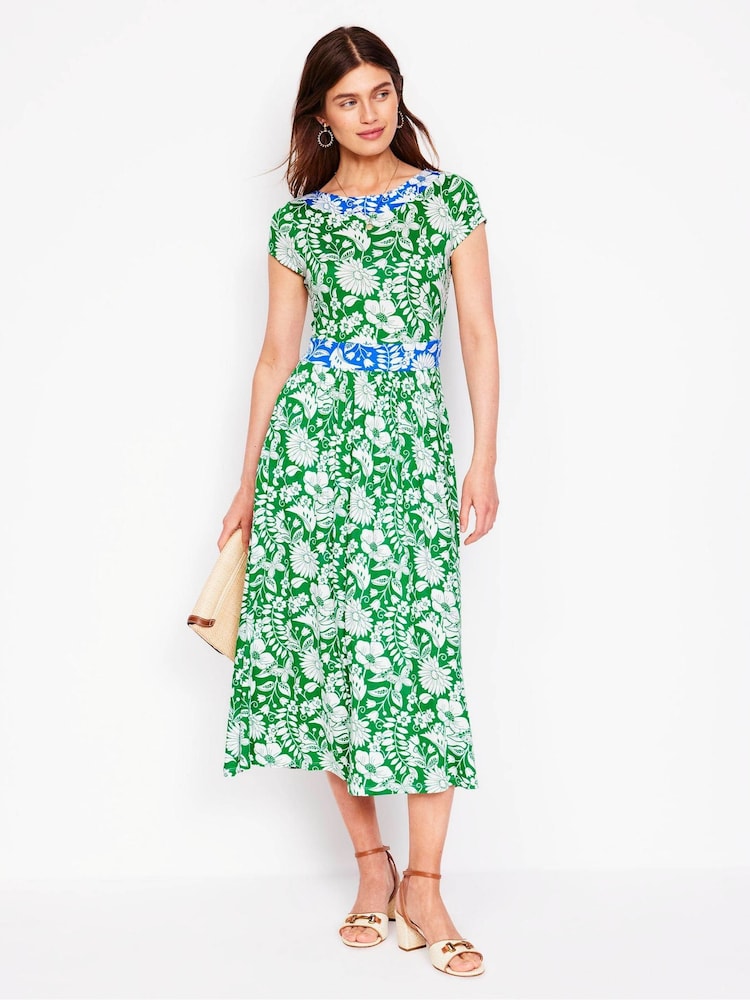 Boden Green Melanie Jersey Midi Dress - Image 5 of 5