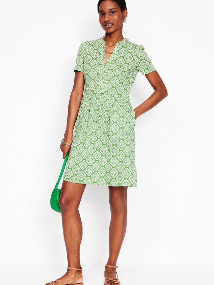 Boden Green Naomi Short Sleeve Dress - Image 1 of 5