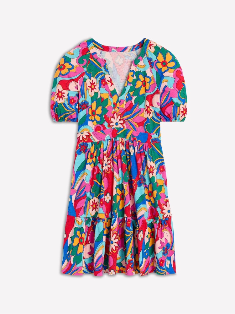 Boden Pink Piper Short Jersey Dress - Image 5 of 5