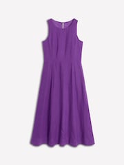 Boden Purple Carla 100% Linen Midi Dress - Image 6 of 6