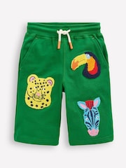 Boden Green 100% Cotton Jersey Baggies Shorts - Image 1 of 3
