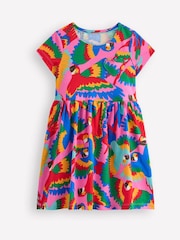Boden Green 100% Cotton Heart Pocket Fun Jersey Dress - Image 1 of 3
