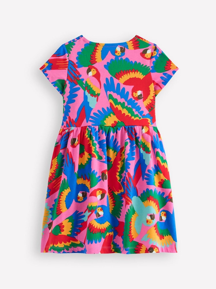 Boden Green 100% Cotton Heart Pocket Fun Jersey Dress - Image 2 of 3