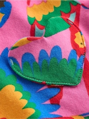 Boden Green 100% Cotton Heart Pocket Fun Jersey Dress - Image 3 of 3
