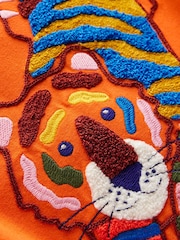 Boden Orange 100% Cotton Chain Stitch T-Shirt - Image 6 of 6