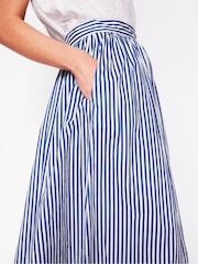 Boden Blue 100% Cotton Full Poplin Maxi Skirt - Image 3 of 5