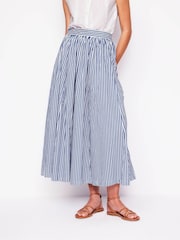 Boden Blue 100% Cotton Full Poplin Maxi Skirt - Image 5 of 5