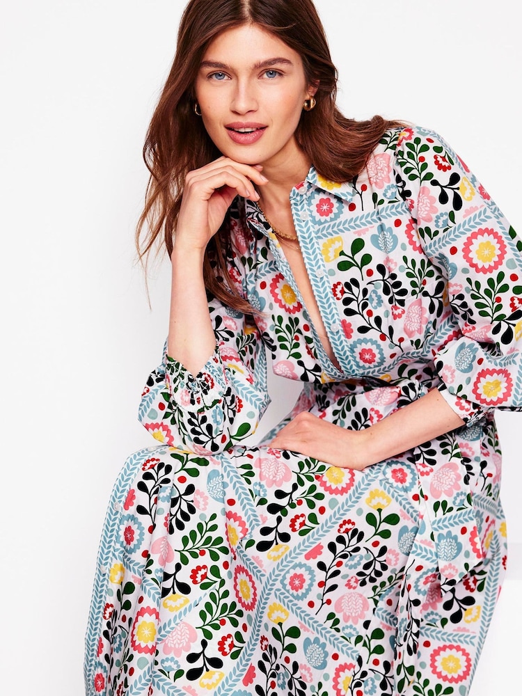 Boden Multi Clara 100% Cotton Shirt Dress - Image 2 of 7