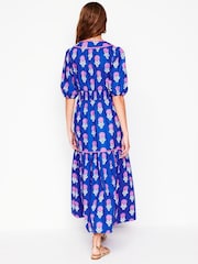 Boden Blue 100% Cotton Rhea Embroidered Midi Dress - Image 4 of 7