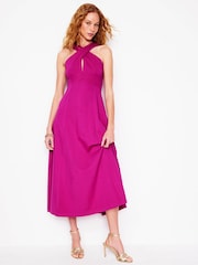 Boden Pink Cross Front Ponte Dress - Image 5 of 6