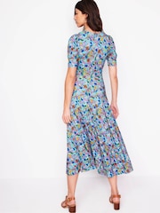 Boden Blue Kristen Pleated Jersey Dress - Image 4 of 5