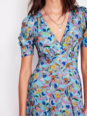 Boden Blue Kristen Pleated Jersey Dress - Image 5 of 5