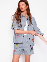 Boden Blue Pocket Front Denim Shorts - Image 2 of 7