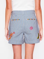 Boden Blue Pocket Front Denim Shorts - Image 5 of 7