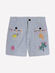 Boden Blue Pocket Front Denim Shorts - Image 7 of 7