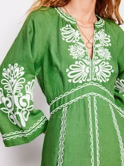Boden Green Una Embroidered Dress - Image 3 of 6