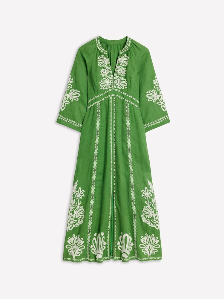 Boden Green Una Embroidered Dress - Image 6 of 6