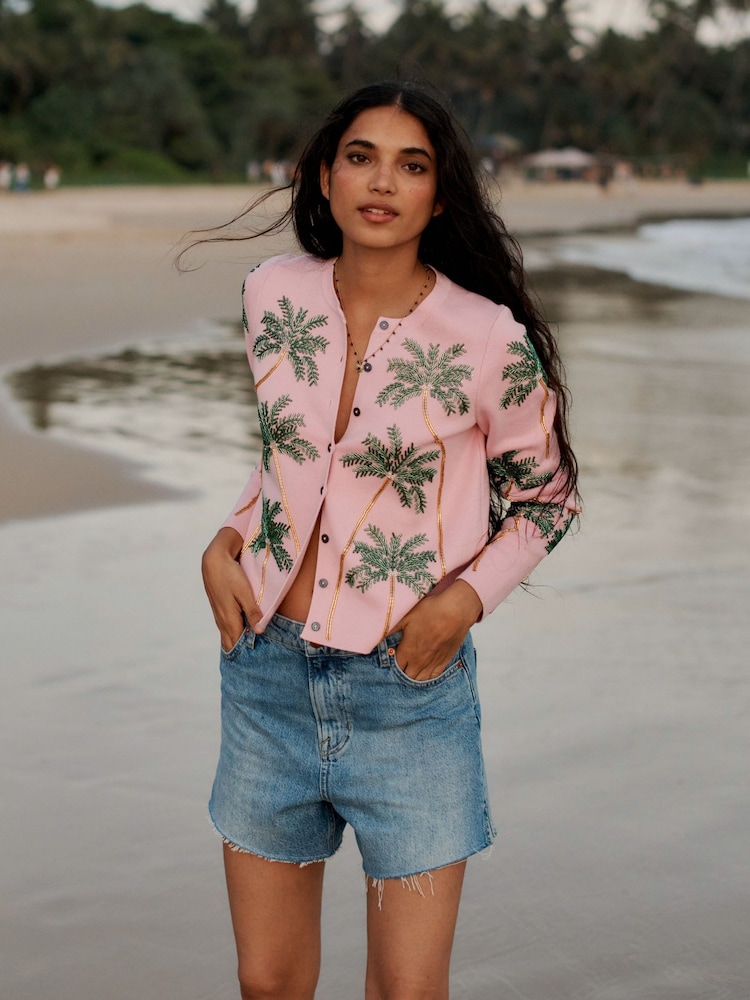 Boden Blue 100% Cotton Cut Off Denim Shorts - Image 1 of 7