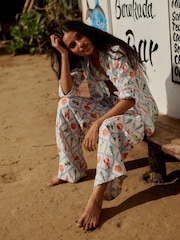 Boden Ivory 100% Cotton Westbourne Linen Trousers - Image 1 of 7