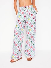 Boden Ivory 100% Cotton Westbourne Linen Trousers - Image 6 of 7